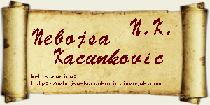 Nebojša Kačunković vizit kartica